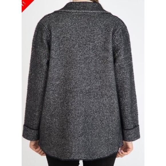 Contemporaine Par Simons Cocoon One Button Jacket Stretch Knit Double Breast Med - Picture 2 of 11